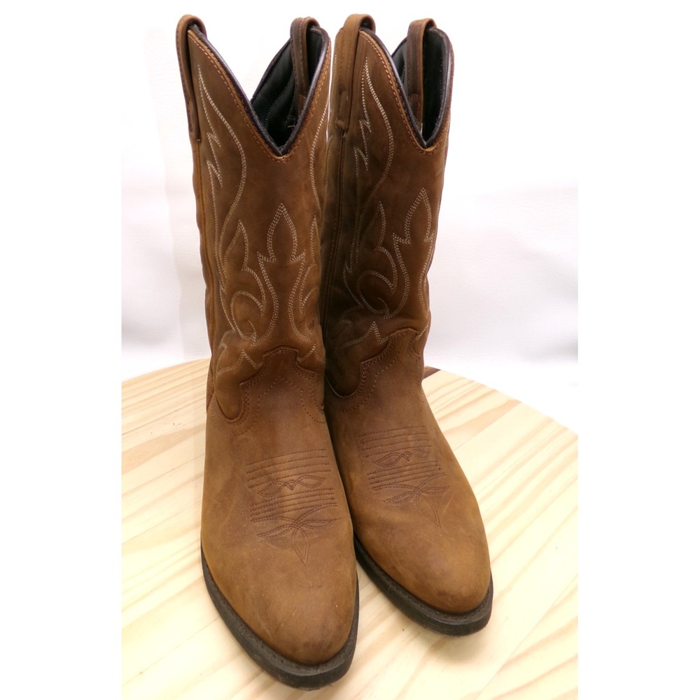 Masterson Boot Co Western Boots RB876 Mens Brown Size 8EW Cowboy Rodeo Pull On